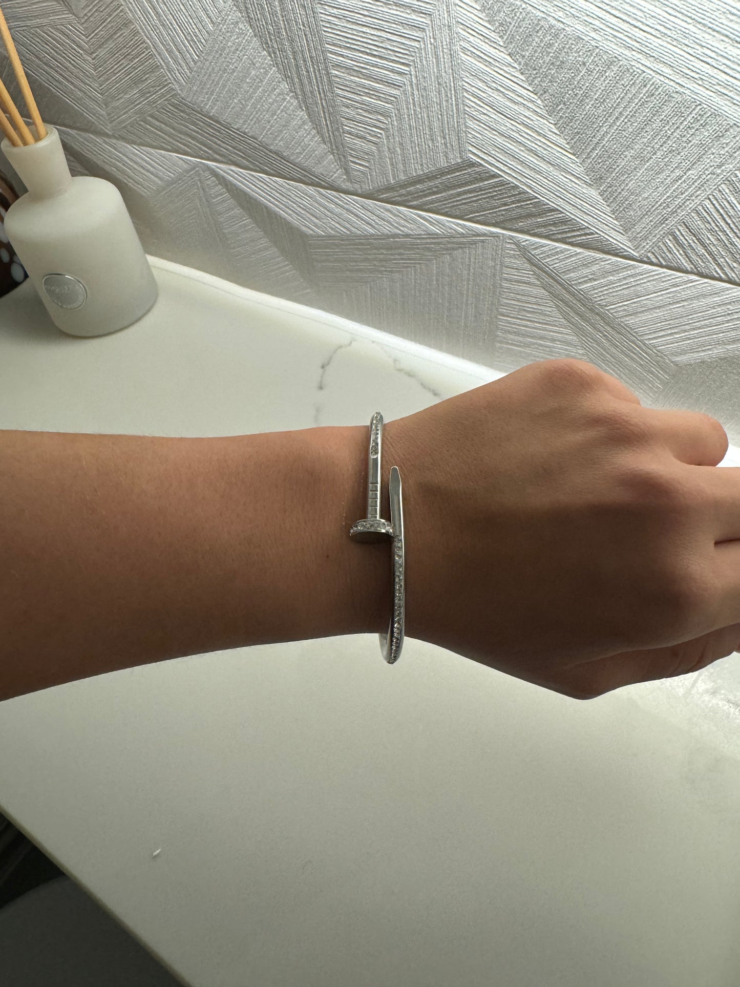 Nail Bracelet Silver